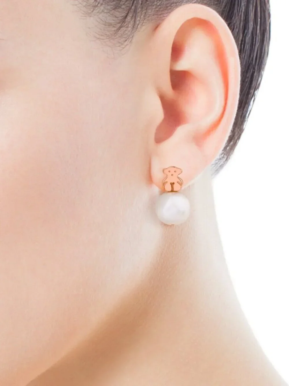 Tous Shapes Pea in a pod Pearl Row Line Earrings
